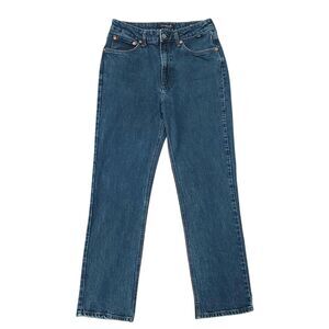 Mavi New York High Rise Straight Leg Jeans Medium Wash Womens 28x27 Cotton Blend